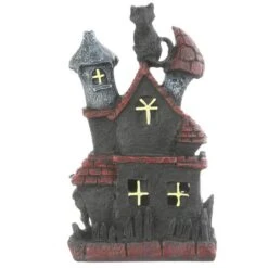 7" Black Cats Haunted House With LED Light -Halloween Decor Shop D445336S 15