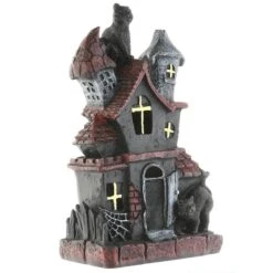 7" Black Cats Haunted House With LED Light -Halloween Decor Shop D445336S 16