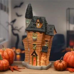 12" Haunted House With Tower & LED Light -Halloween Decor Shop D445338S 2