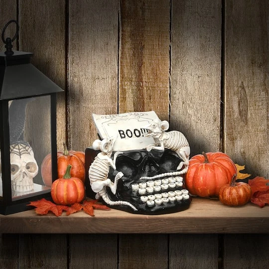 8" Skull Typewriter With Rats 3 8" Skull Typewriter With Rats - Image 3