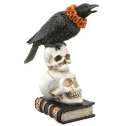11" Crow & Skulls Halloween Décor