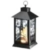 16" Black Halloween Ghost Lantern