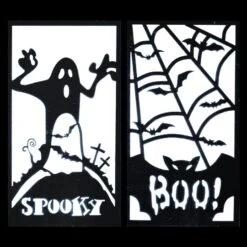 16" Black Halloween Ghost Lantern -Halloween Decor Shop D445375S 16