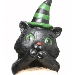 5" EEK Skulls With Black Cats 12 5" EEK Skulls With Black Cats -Halloween Decor Shop D445395S 14