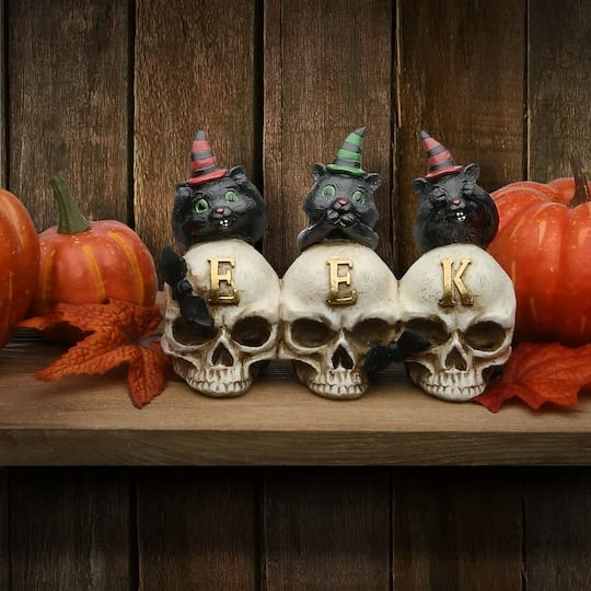 5" EEK Skulls With Black Cats 3 5" EEK Skulls With Black Cats - Image 3