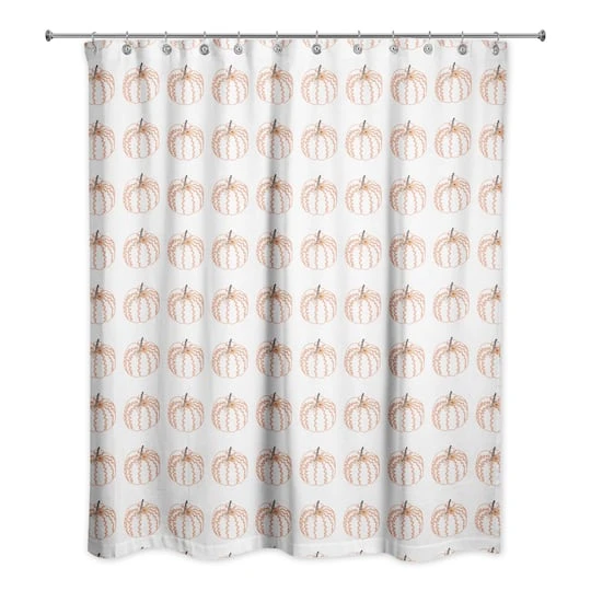 Curly Pumpkin Shower Curtain 2 Curly Pumpkin Shower Curtain - Image 2