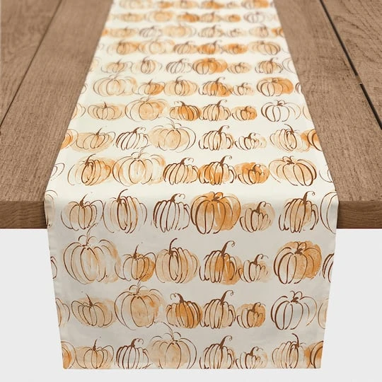 72" Fall Pumpkins Polyester Twill Table Runner 4 72" Fall Pumpkins Polyester Twill Table Runner - Image 4