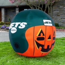 Sporticulture 4ft. Inflatable NFL Team Pride Jack-O' Helmet New York Jets 11 Sporticulture 4ft. Inflatable NFL Team Pride Jack-O' Helmet New York Jets -Halloween Decor Shop D445899S 4