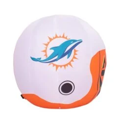 Sporticulture 4ft. Inflatable NFL Team Pride Jack-O' Helmet Miami Dolphins 10 Sporticulture 4ft. Inflatable NFL Team Pride Jack-O' Helmet Miami Dolphins -Halloween Decor Shop D445909S 3