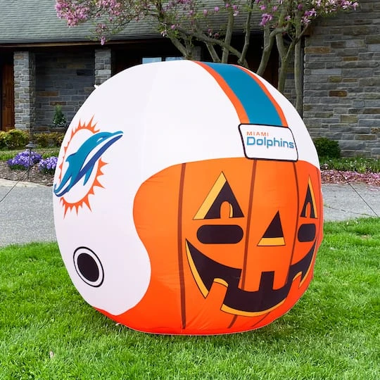 Sporticulture 4ft. Inflatable NFL Team Pride Jack-O' Helmet Miami Dolphins 6 Sporticulture 4ft. Inflatable NFL Team Pride Jack-O' Helmet Miami Dolphins - Image 6