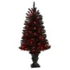 4ft. Black Artificial Halloween Tree In Urn, Orange LED Lights 8 4ft. Black Artificial Halloween Tree In Urn, Orange LED Lights -Halloween Decor Shop D479090S 1