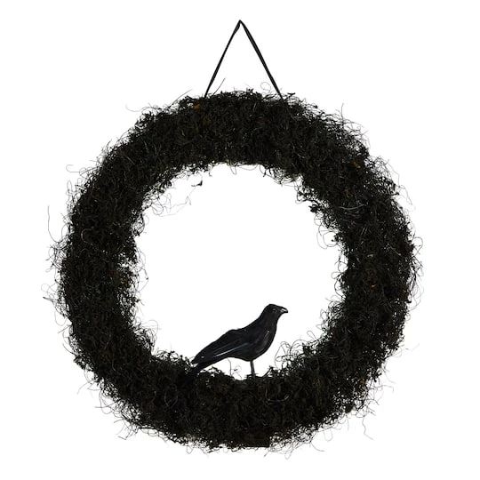30" Halloween Black Raven Twig Wreath 1 30" Halloween Black Raven Twig Wreath