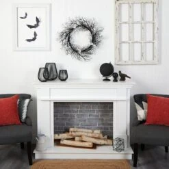 30" Halloween Gazing Eyeballs Twig Wreath -Halloween Decor Shop D479098S 3