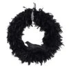 30" Halloween Raven Feather Wreath -Halloween Decor Shop D479099S 1