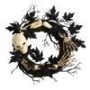 24" Halloween Skull & Bones Wreath 6 24" Halloween Skull & Bones Wreath -Halloween Decor Shop D479103S 1