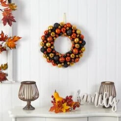 19" Shatterproof Jack-o-lantern Halloween Ornament Wreath 7 19" Shatterproof Jack-o-lantern Halloween Ornament Wreath -Halloween Decor Shop D479105S 3