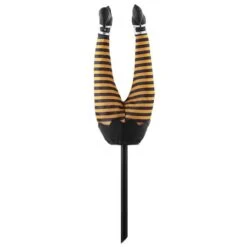 24" Orange & Black Animated Witch Kickers Yard Stake