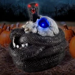 Tekky Toys 9" Animated Skull Snake™ -Halloween Decor Shop D505414S 3