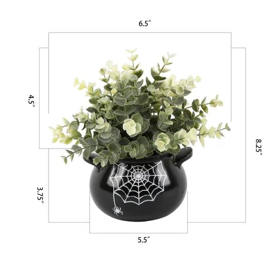 Flora Bunda® Eucalyptus In Spider Web Cauldron 3 Flora Bunda® Eucalyptus In Spider Web Cauldron - Image 3