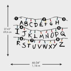 RoomMates Netflix Stranger Things Christmas Lights Peel And Stick Giant Wall Decals W/Alphabet 13 RoomMates Netflix Stranger Things Christmas Lights Peel And Stick Giant Wall Decals W/Alphabet -Halloween Decor Shop D645091S 5