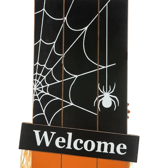 Glitzhome® 36" Double Sided Wooden Scarecrow & Pumpkin Porch Décor For Halloween & Fall 8 Glitzhome® 36" Double Sided Wooden Scarecrow & Pumpkin Porch Décor For Halloween & Fall - Image 8