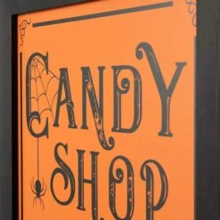 Glitzhome® 24" Halloween Wooden "Candy Shop" Standing Or Hanging Easel Sign 15 Glitzhome® 24" Halloween Wooden "Candy Shop" Standing Or Hanging Easel Sign -Halloween Decor Shop D645633S 6