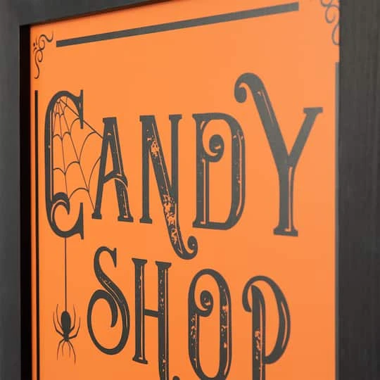 Glitzhome® 24" Halloween Wooden "Candy Shop" Standing Or Hanging Easel Sign 7 Glitzhome® 24" Halloween Wooden "Candy Shop" Standing Or Hanging Easel Sign - Image 7
