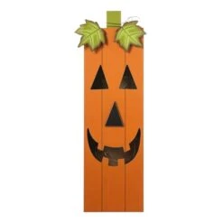 Glitzhome® 30" Lighted Halloween Wooden Pumpkin Porch Décor With Timer -Halloween Decor Shop D645636S 6