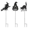 Glitzhome® 36" Halloween Metal Silhouette Yard Stake Or Hanging Décor Set 11 Glitzhome® 36" Halloween Metal Silhouette Yard Stake Or Hanging Décor Set -Halloween Decor Shop D645637S 1