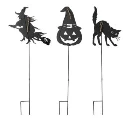 Glitzhome® 36" Halloween Metal Silhouette Yard Stake Or Hanging Décor Set 16 Glitzhome® 36" Halloween Metal Silhouette Yard Stake Or Hanging Décor Set -Halloween Decor Shop D645637S 7