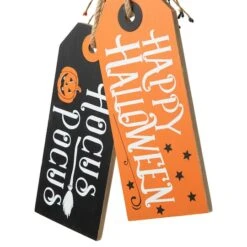 Glitzhome® 24.75" Halloween Wooden Doorknob Hanging Décor -Halloween Decor Shop D645640S 6