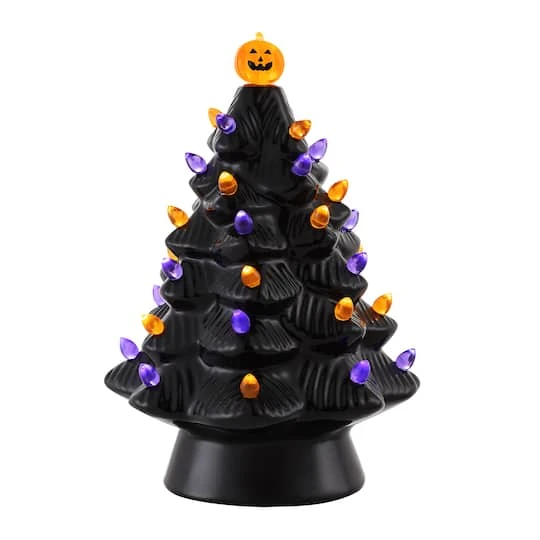 Mr. Halloween 11.6" Black Adapter Operated Ceramic Tree 2 Mr. Halloween 11.6" Black Adapter Operated Ceramic Tree - Image 2