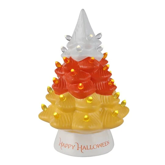 Mr. Halloween 12" Ceramic Candy Corn Tree 2 Mr. Halloween 12" Ceramic Candy Corn Tree - Image 2