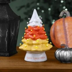 Mr. Halloween 12" Ceramic Candy Corn Tree 7 Mr. Halloween 12" Ceramic Candy Corn Tree -Halloween Decor Shop D645659S 2