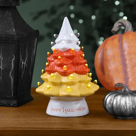 Mr. Halloween 12" Ceramic Candy Corn Tree 3 Mr. Halloween 12" Ceramic Candy Corn Tree - Image 3
