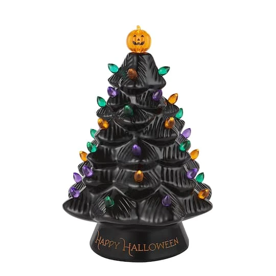 Mr. Halloween 11.6" Black Battery Operated Ceramic Tree 1 Mr. Halloween 11.6" Black Battery Operated Ceramic Tree