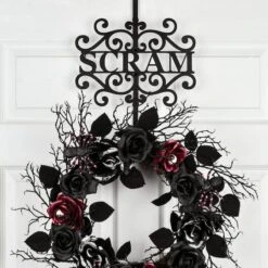 16" Halloween Scram Wreath Hanger -Halloween Decor Shop D656242S 14