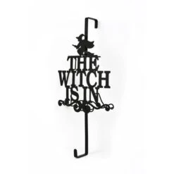 18" Halloween The Witch Is In Wreath Hanger 11 18" Halloween The Witch Is In Wreath Hanger -Halloween Decor Shop D656244S 15