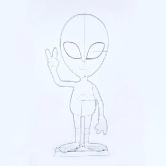 40" Halloween Neon Style Alien Decoration 2 40" Halloween Neon Style Alien Decoration - Image 2