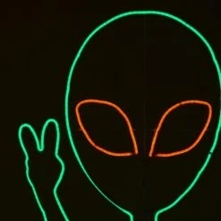 40" Halloween Neon Style Alien Decoration 9 40" Halloween Neon Style Alien Decoration -Halloween Decor Shop D656247S 13