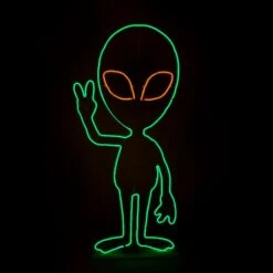 40" Halloween Neon Style Alien Decoration 10 40" Halloween Neon Style Alien Decoration -Halloween Decor Shop D656247S 14