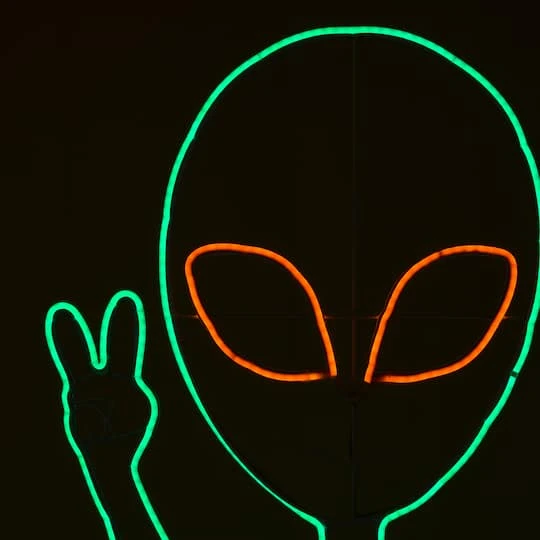 40" Halloween Neon Style Alien Decoration 3 40" Halloween Neon Style Alien Decoration - Image 3