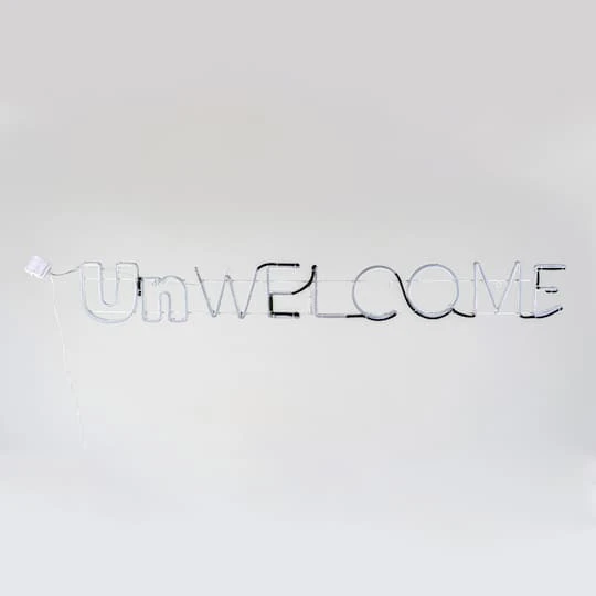 50" Halloween Unwelcome Neon Style Sign 1 50" Halloween Unwelcome Neon Style Sign