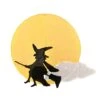 41" Moon & Flying Witch With LED Lights 11 41" Moon & Flying Witch With LED Lights -Halloween Decor Shop D656251S 1