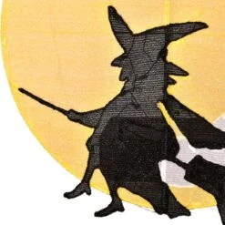 41" Moon & Flying Witch With LED Lights 6 41" Moon & Flying Witch With LED Lights -Halloween Decor Shop D656251S 13