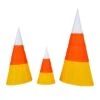3-Piece Pre-Lit Candy Corn Cones