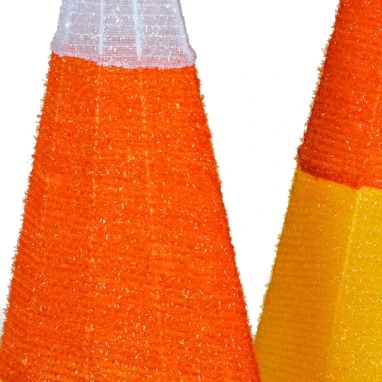 3-Piece Pre-Lit Candy Corn Cones 3 3-Piece Pre-Lit Candy Corn Cones - Image 3