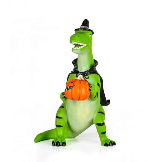 10" Halloween Green Dinosaur Tabletop Décor 2 10" Halloween Green Dinosaur Tabletop Décor - Image 2