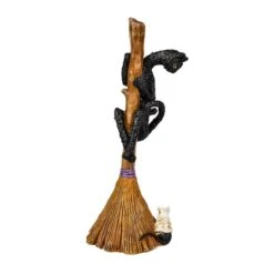 21" Halloween Black Cat Climbing Broom -Halloween Decor Shop D656277S 1 1