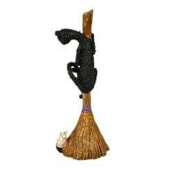 21" Halloween Black Cat Climbing Broom -Halloween Decor Shop D656277S 15